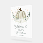 パンプキン秋ブライダルシャワーアクリルウェルカムサイン アクリルサイン (傾斜)