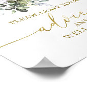 パンプキン秋ブライダルシャワーアドバイスウィズサイン ポスター (角)