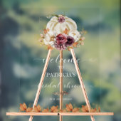 パンプキン秋ブライダルシャワーウェルカムサイン アクリルサイン (ニュートラル)