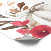 パンプキン秋ブライダルシャワーウェルカムサイン ポスター (角)