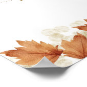 パンプキン秋ブライダルシャワー歓迎 ポスター (角)