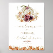 パンプキン秋ブライダルシャワー歓迎 ポスター (正面)