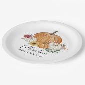 パンプキン秋ブライダルシャワー紙プレート ペーパープレート (アングル)