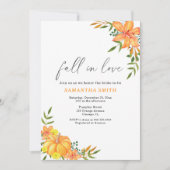 パンプキン秋ブライダルシャワー 招待状 (正面)