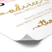 パンプキン秋ベビーシャワーアドバイス&ウィッシュサイン ポスター (角)