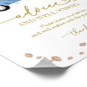 パンプキン秋ベビーシャワーアドバイス&ウィッシュサイン ポスター (角)