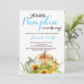 パンプキン秋ボーイベビーシャワー招待状 招待状 (スタンド正面)