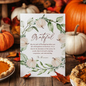 パンプキン秋モダン素朴感謝祭 シーズンカード