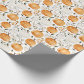 パンプキン秋感謝祭素朴 ラッピングペーパー (角)