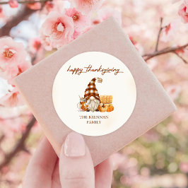 パンプキン秋格言感謝祭 ラウンドシール