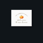 パンプキン秋秋へようこそ私たちの家の装飾 キャンバスプリント<br><div class="desc">私たちのホームモダンスクリプト秋秋のカボチャのホームデコパーソナライズされたールホームデコパーソナライズされたールキャンバスアートデザインへようこそ。</div>