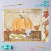 パンプキン秋秋ハーベストコーヒーキッチンデコール 薄葉紙 (クラフト)