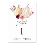 パンプキン秋素朴秋結婚のズ テーブルナンバー (正面)