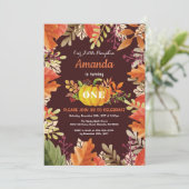 パンプキン秋誕生日招待状 招待状 (スタンド正面)