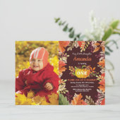 パンプキン秋誕生日招待状 招待状 (スタンド正面)