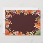 パンプキン秋誕生日招待状 招待状 (裏面)