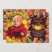 パンプキン秋誕生日招待状 招待状 (正面/裏面)