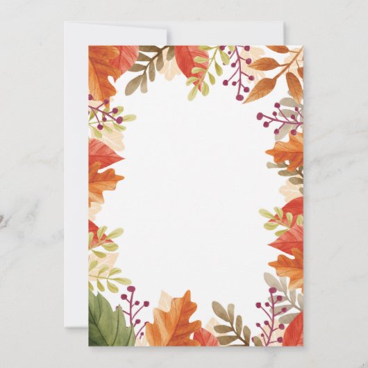 パンプキン秋誕生日招待状 招待状 (裏面)