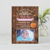 パンプキン第1回誕生日パーティーフォト招待状 招待状 (スタンド正面)