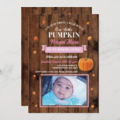 パンプキン第1回誕生日パーティーフォト招待状 招待状 (正面/裏面)