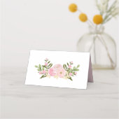 パンプキン第1誕生日ピンク&金ゴールドベビーシャワー プレイスカード (裏面)