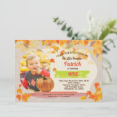 パンプキン第1誕生日秋感謝祭 招待状 (スタンド正面)