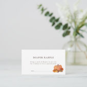 パンプキン紅葉ホワイトおむつラッフルチケット エンクロージャーカード (スタンド正面)