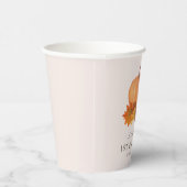 パンプキン紅葉赤面ピンク誕生日 紙コップ (右)