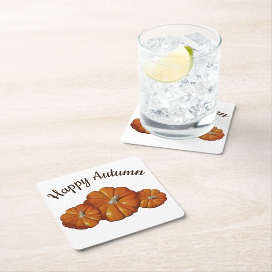 パンプキン紙コースター スクエアペーパーコースター (インサイチュ)