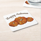 パンプキン紙コースター スクエアペーパーコースター (アングル)