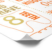 パンプキン紙吹雪誕生日標識ポスターマイルストーン ポスター (角)