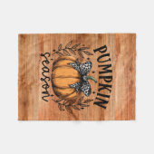 パンプキン素朴シーズン秋コージー フリースブランケット (正面(横))