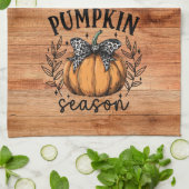 パンプキン素朴シーズン秋感謝祭 キッチンタオル (折り畳み)