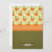 パンプキン素朴ス感謝祭ディナー 招待状 (裏面)