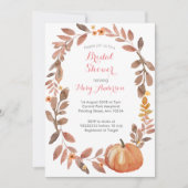 パンプキン素朴ス秋素朴ブライダルシャワー 招待状 (正面)