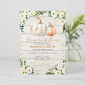 パンプキン素朴ハウスウォーミングパーティーホームスウィートホーム 招待状 (スタンド正面)