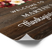 パンプキン素朴感謝祭ディナーウェルカムポスター ポスター (角)