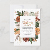 パンプキン素朴感謝祭ディナー ノートカード (正面)