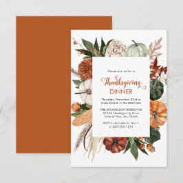 パンプキン素朴感謝祭ディナー ノートカード