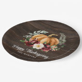 パンプキン素朴感謝祭ディナー ペーパープレート (アングル)