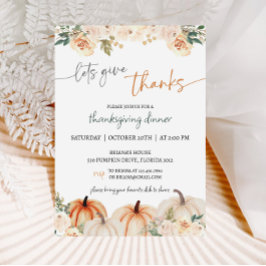 パンプキン素朴感謝祭ディナー 招待状
