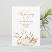 パンプキン素朴感謝祭ディナー 招待状 (スタンド正面)