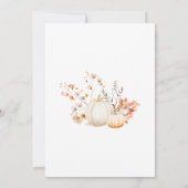 パンプキン素朴感謝祭ディナー 招待状 (裏面)