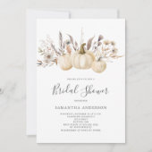 パンプキン素朴秋ブライダルシャワー 招待状 (正面)