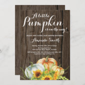 パンプキン素朴秋ベビーシャワー招待状 招待状 (正面/裏面)