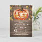 パンプキン素朴秋ベビーシャワー招待状 招待状 (スタンド正面)