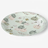 パンプキン素朴秋秋セージ紙プレート ペーパープレート (アングル)