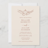 パンプキン結婚式招待状 招待状 (正面)