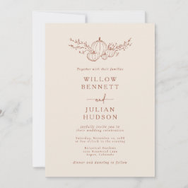 パンプキン結婚式招待状 招待状