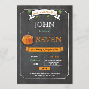 パンプキン誕生パーティー5日6日7日8日9招待状 招待状